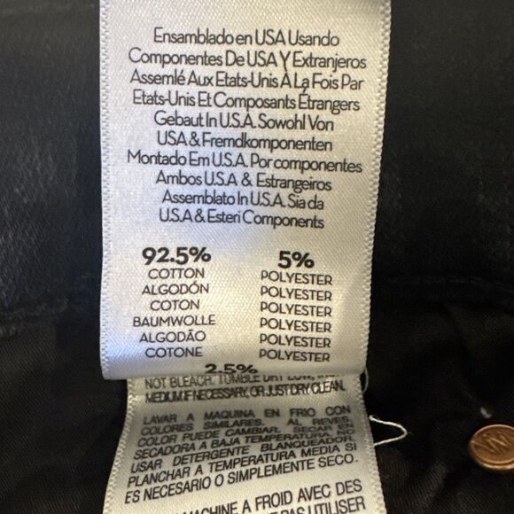 Mother The Mid Rise Dazzler Ankle Jeans Size 32 Black Denim Not Guilty Stretchy - Picture 12 of 14